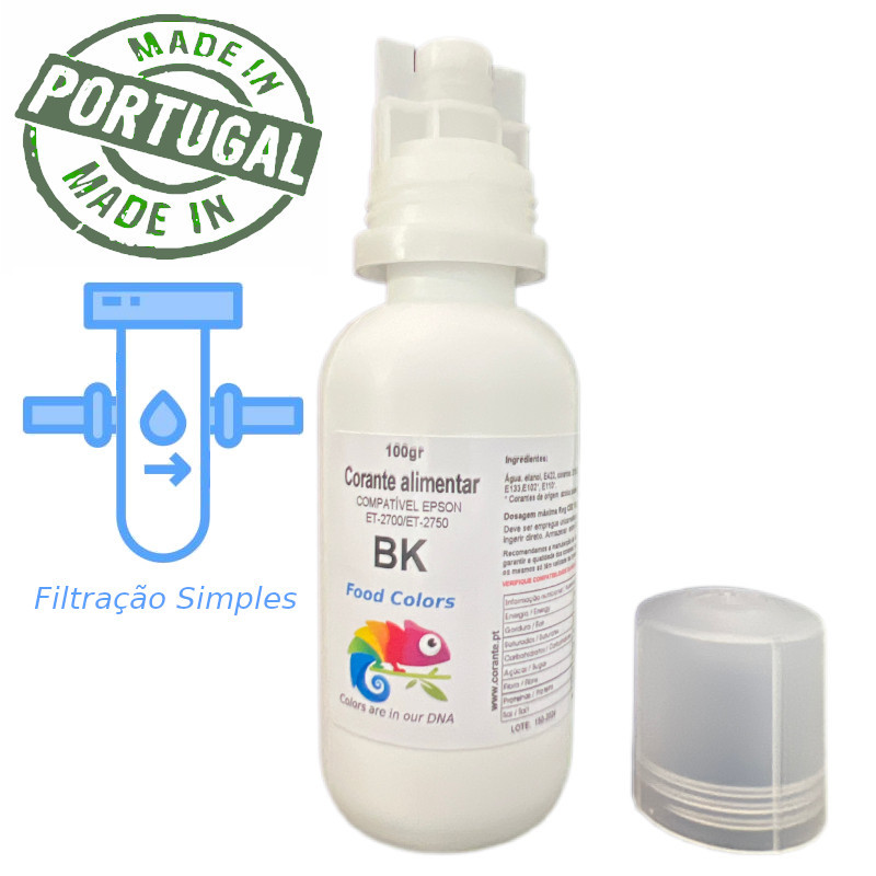 Tinta alimentar para Epson Filt Simples 100g(Preto BK) Tinta alimentar para Epson Filt Simples 100g(Preto BK)
