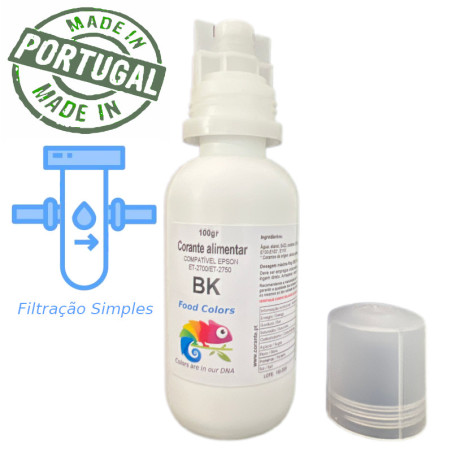 Tinta alimentar para Epson Filt Simples 100g(Preto BK)