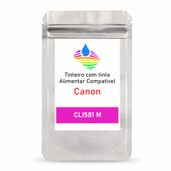 Tinteiro com tinta alimentar compat CLI531 C/Chip Magenta