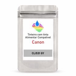 Tinteiro com tinta alimentar compat CLI531 C/Chip GY