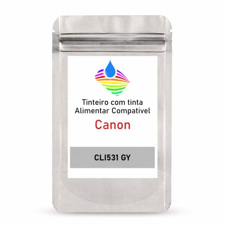 Tinteiro com tinta alimentar compat CLI531 C/Chip GY